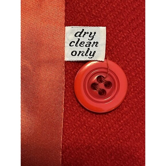 Vtg Pendleton RED O/S Cape Coat 44" Long Wool Satin Lined 70's EXCELLENT - Picture 12 of 14